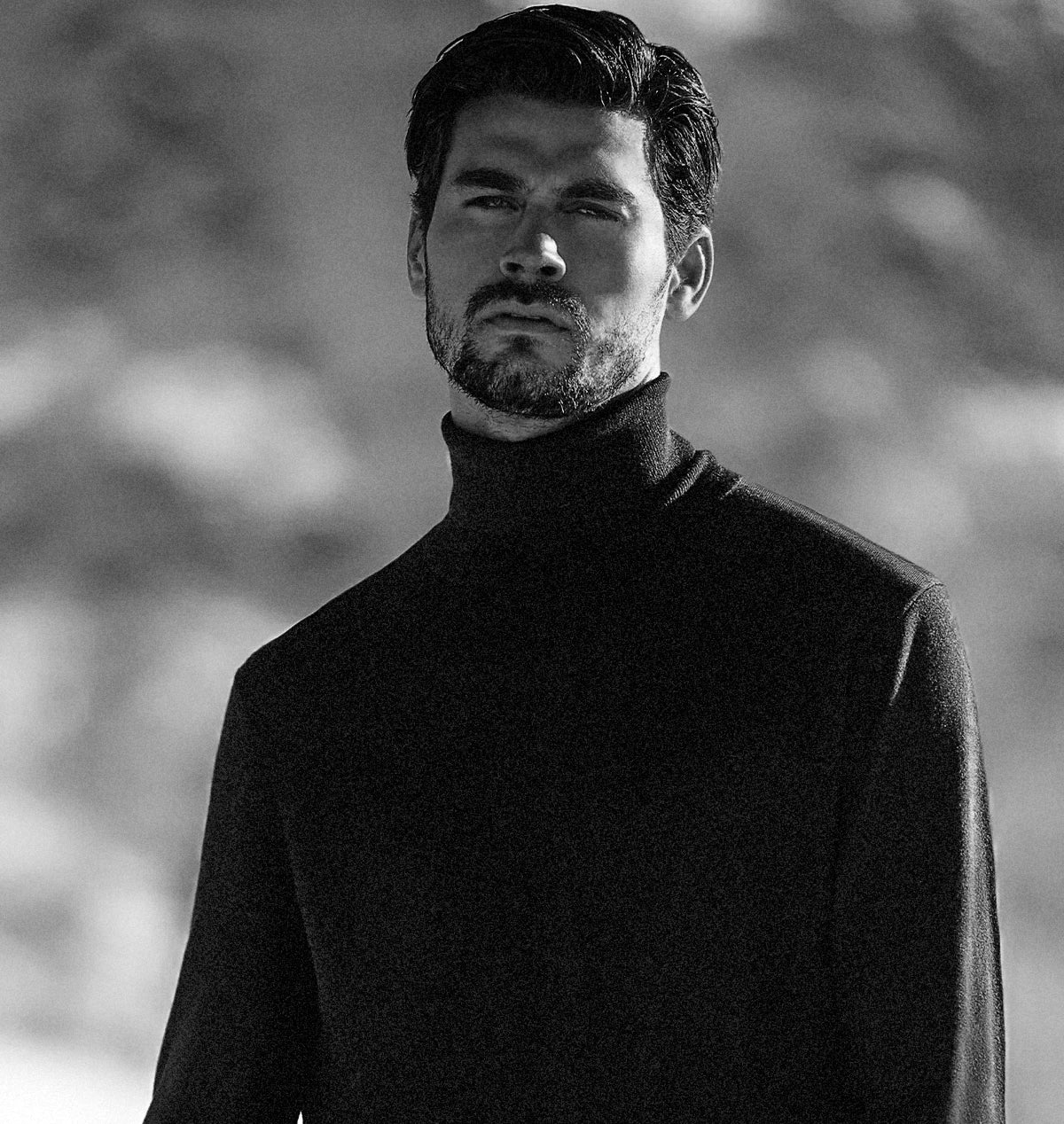 Peter Jackson man wearing black knitwear