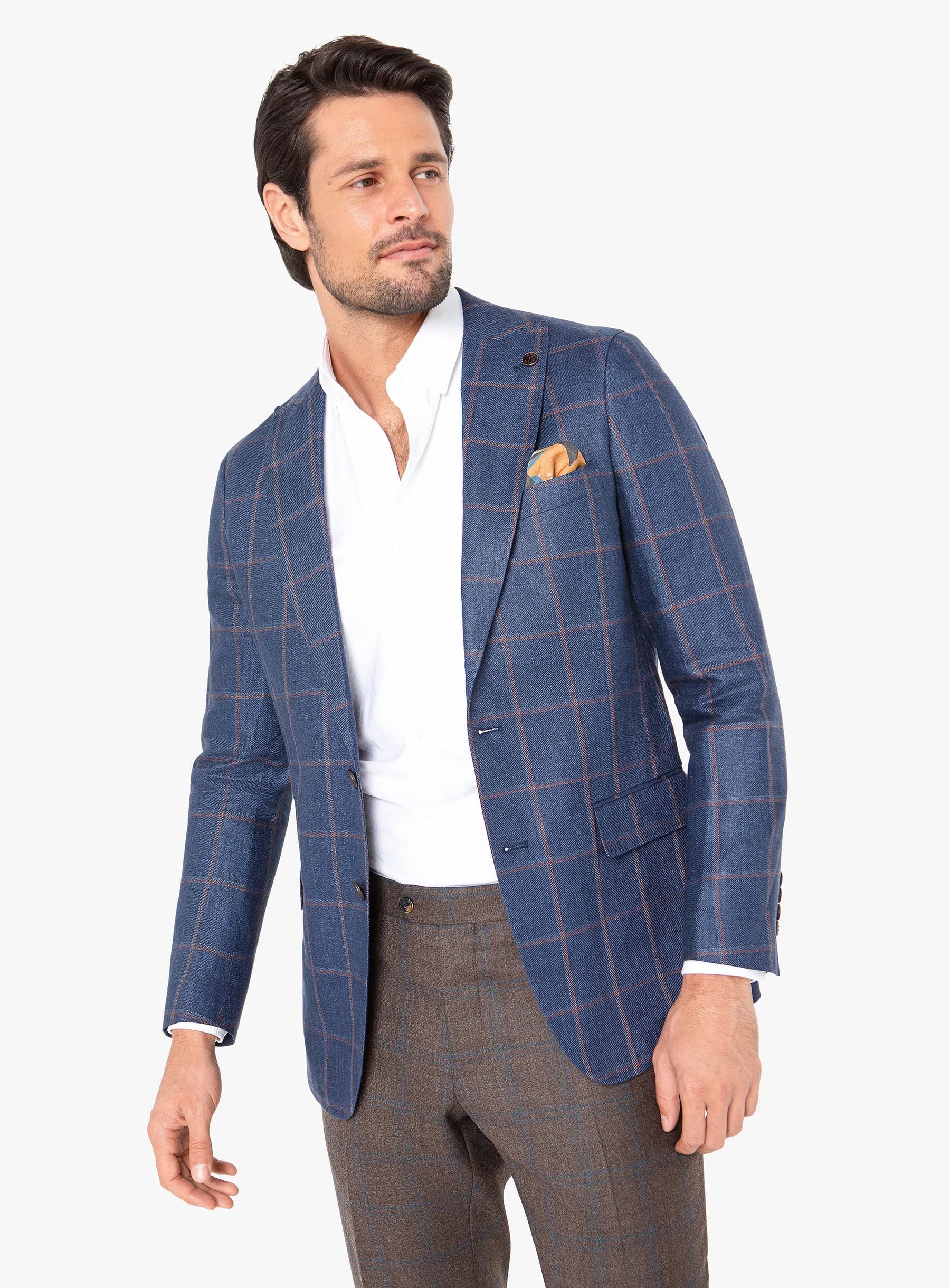 Portici Indigo Mulberry Check Jacket
