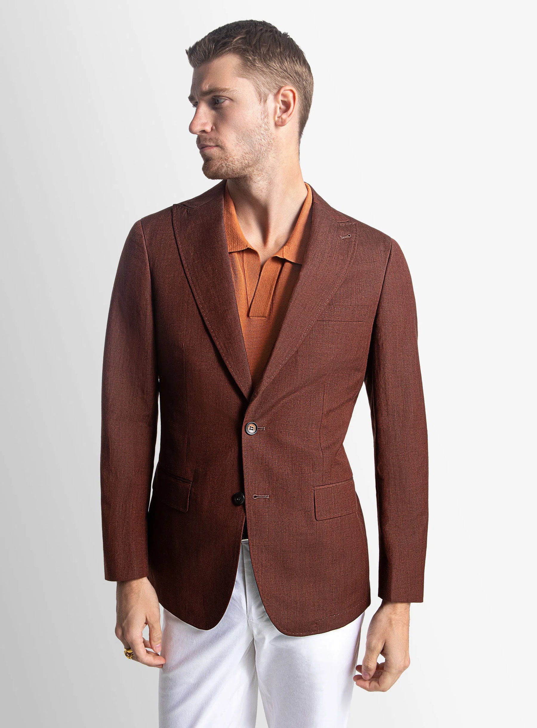 Portici Raisin Linen Blend Jacket