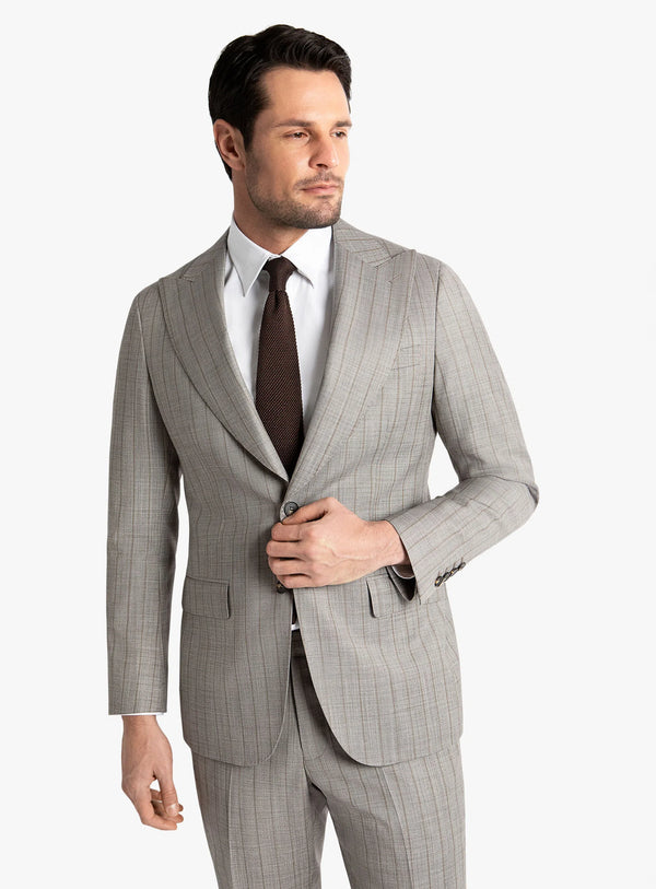 Positano Taupe Pinstripe Suit