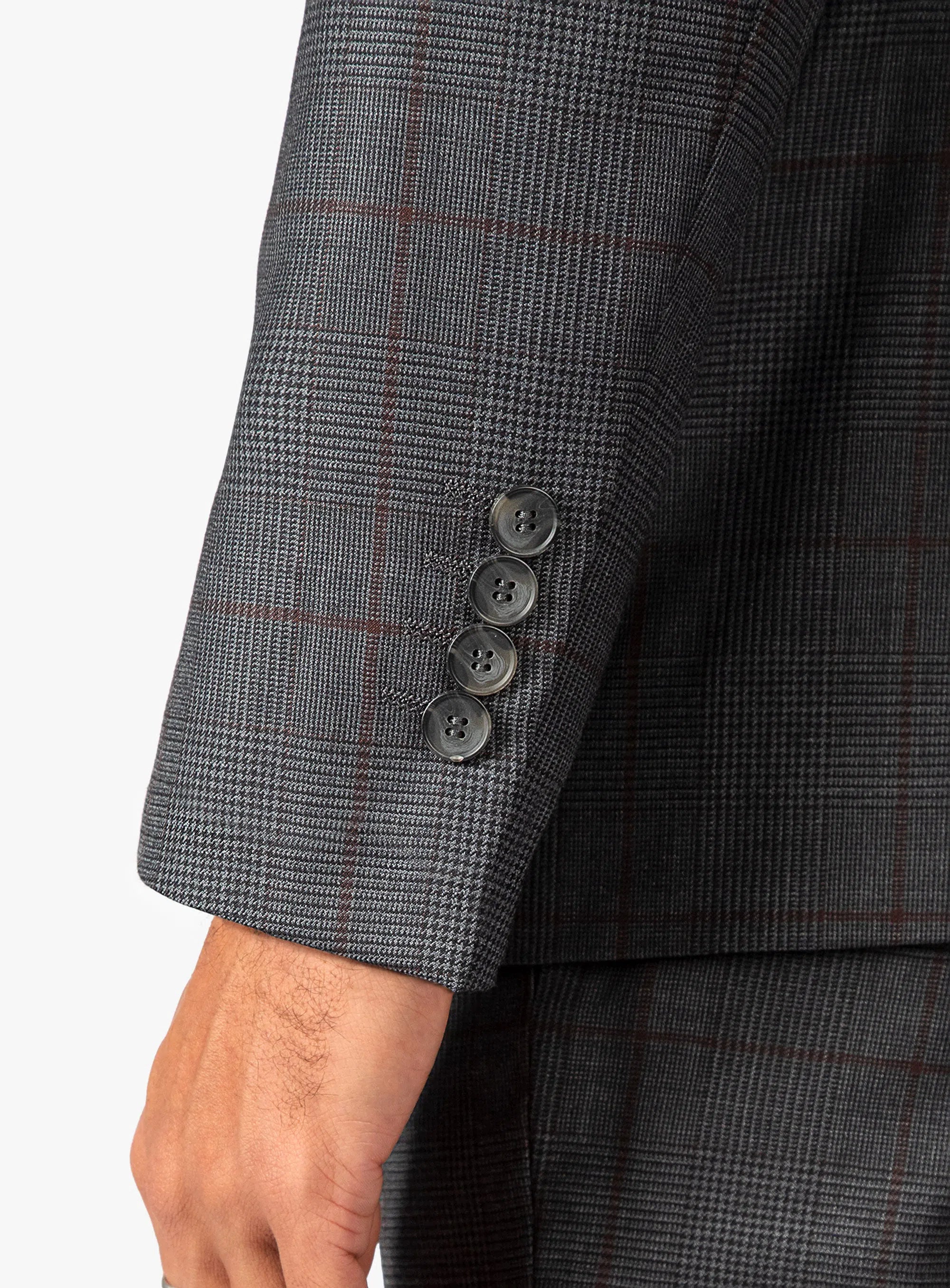 Prince of Wales Charcoal Suit
