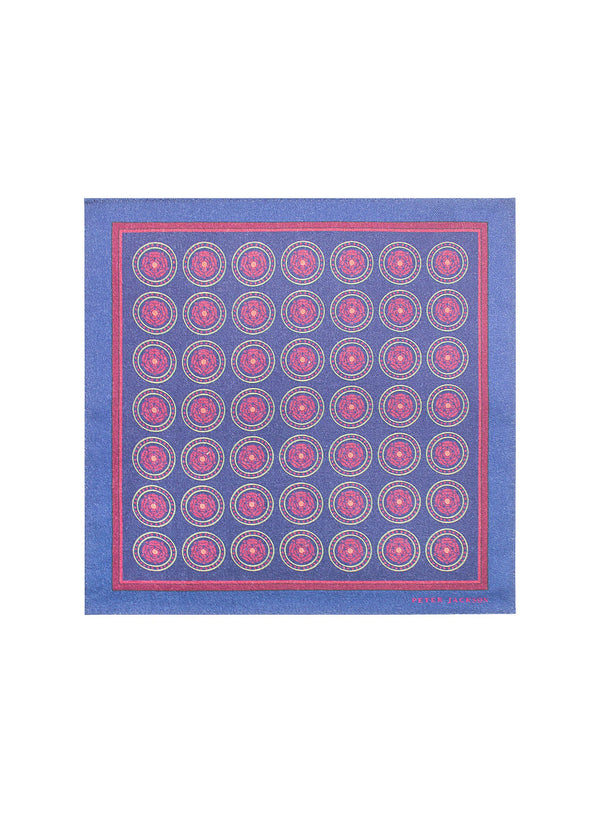 Royal Blue Medallion Pocket Square