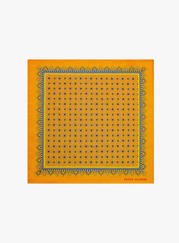 Royal Yellow Medallion Pocket Square