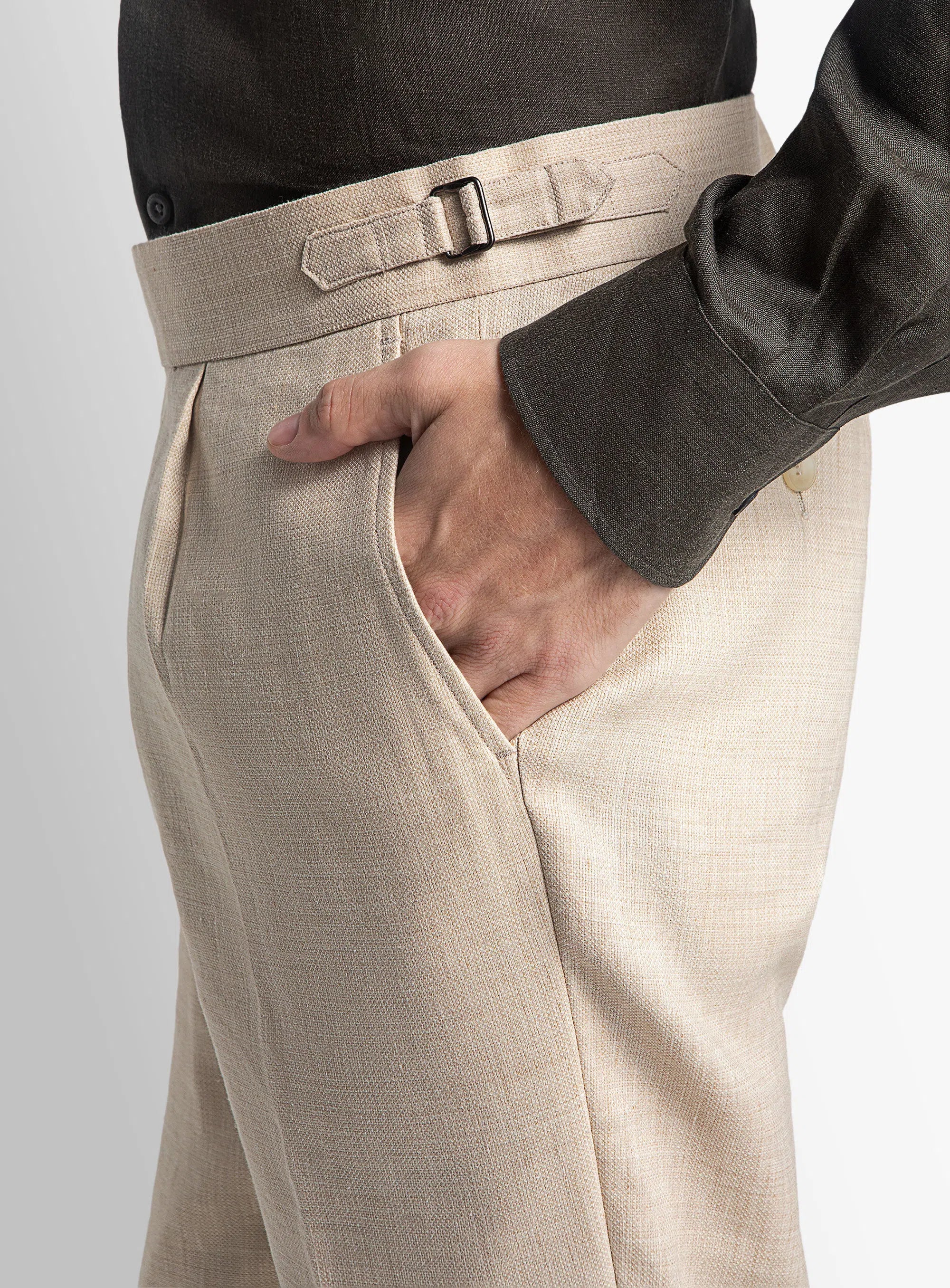 Santorini Textured Sand Trousers