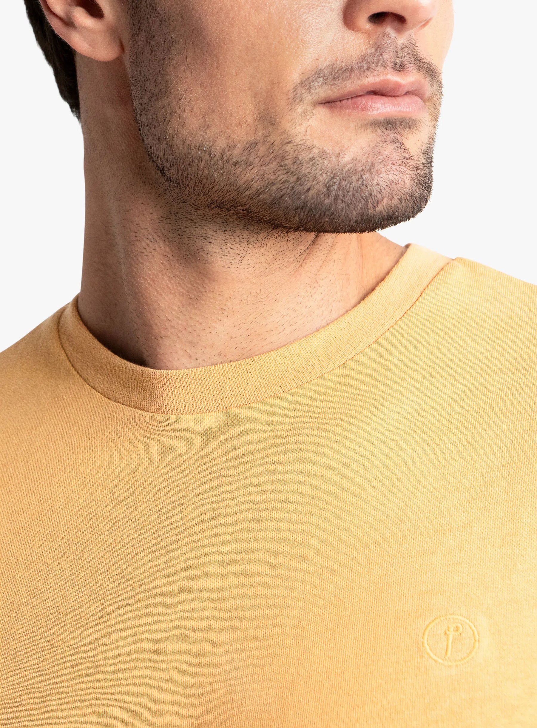 Turin Cotton/Linen Apricot Tee