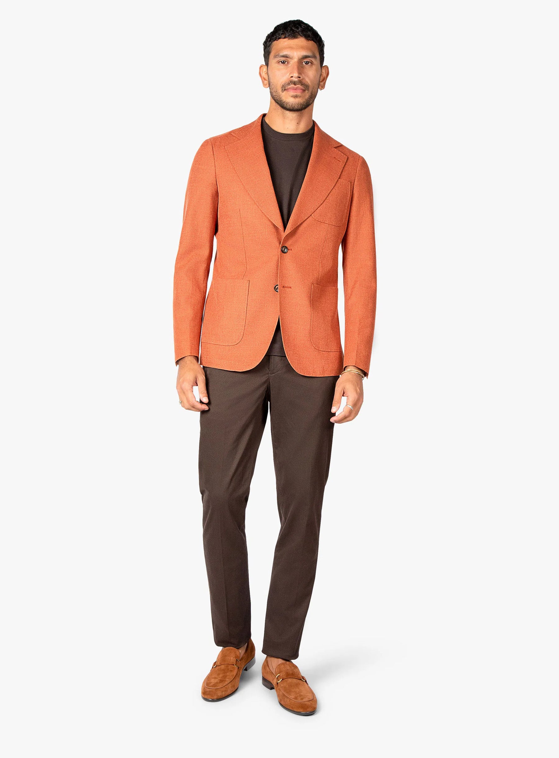 Varese Burnt Orange Basketweave Jacket