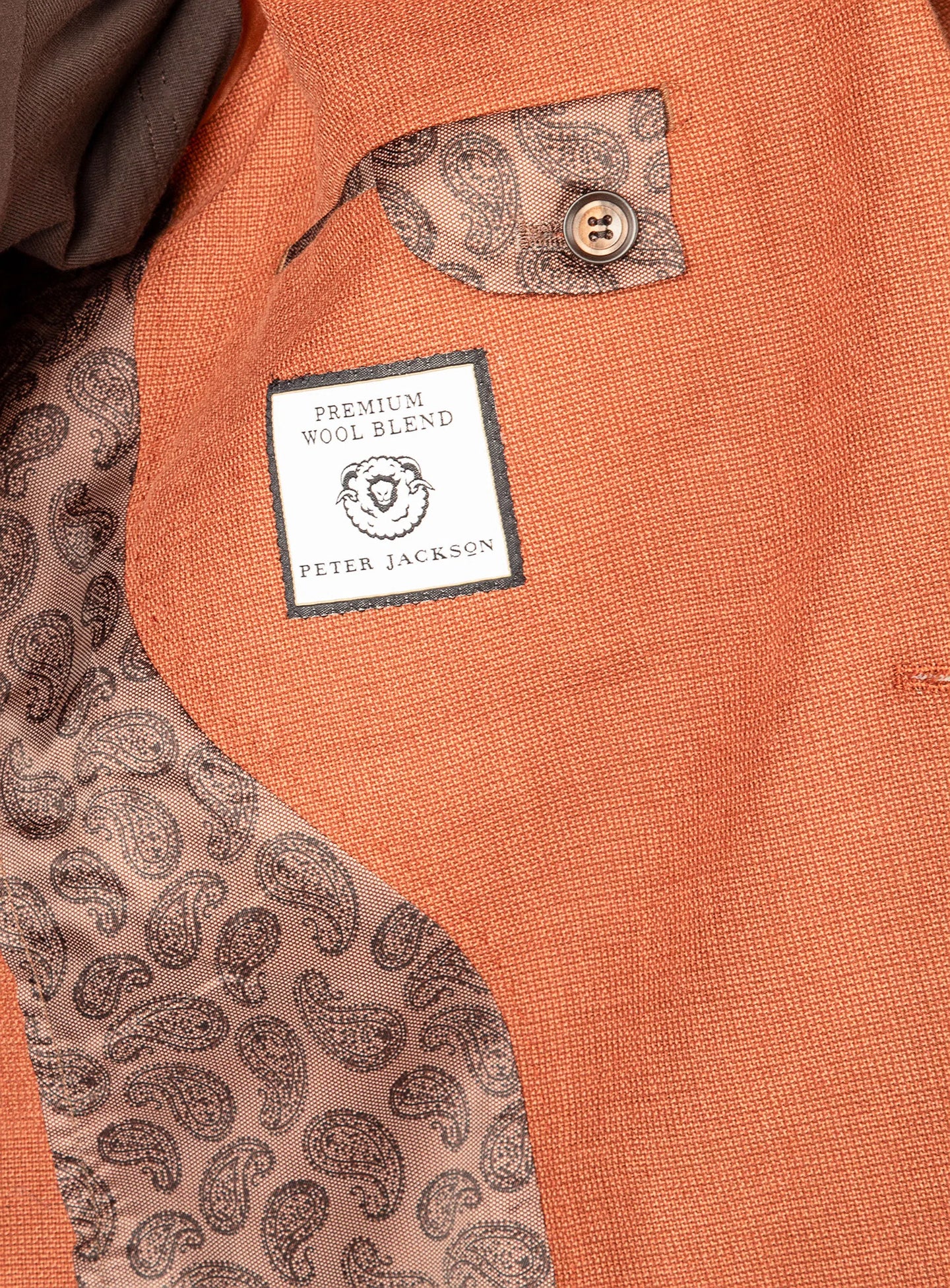 Varese Burnt Orange Basketweave Jacket