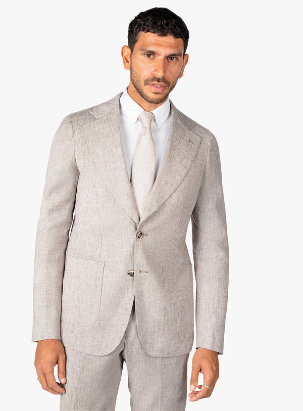 Varese Chocolate Stepped Weave Jacket