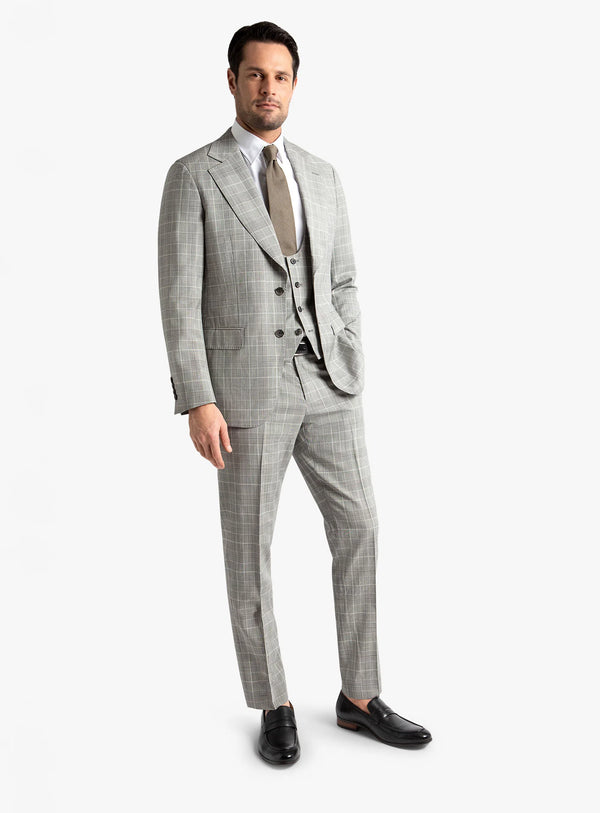 Varese Grey Plaid Suit