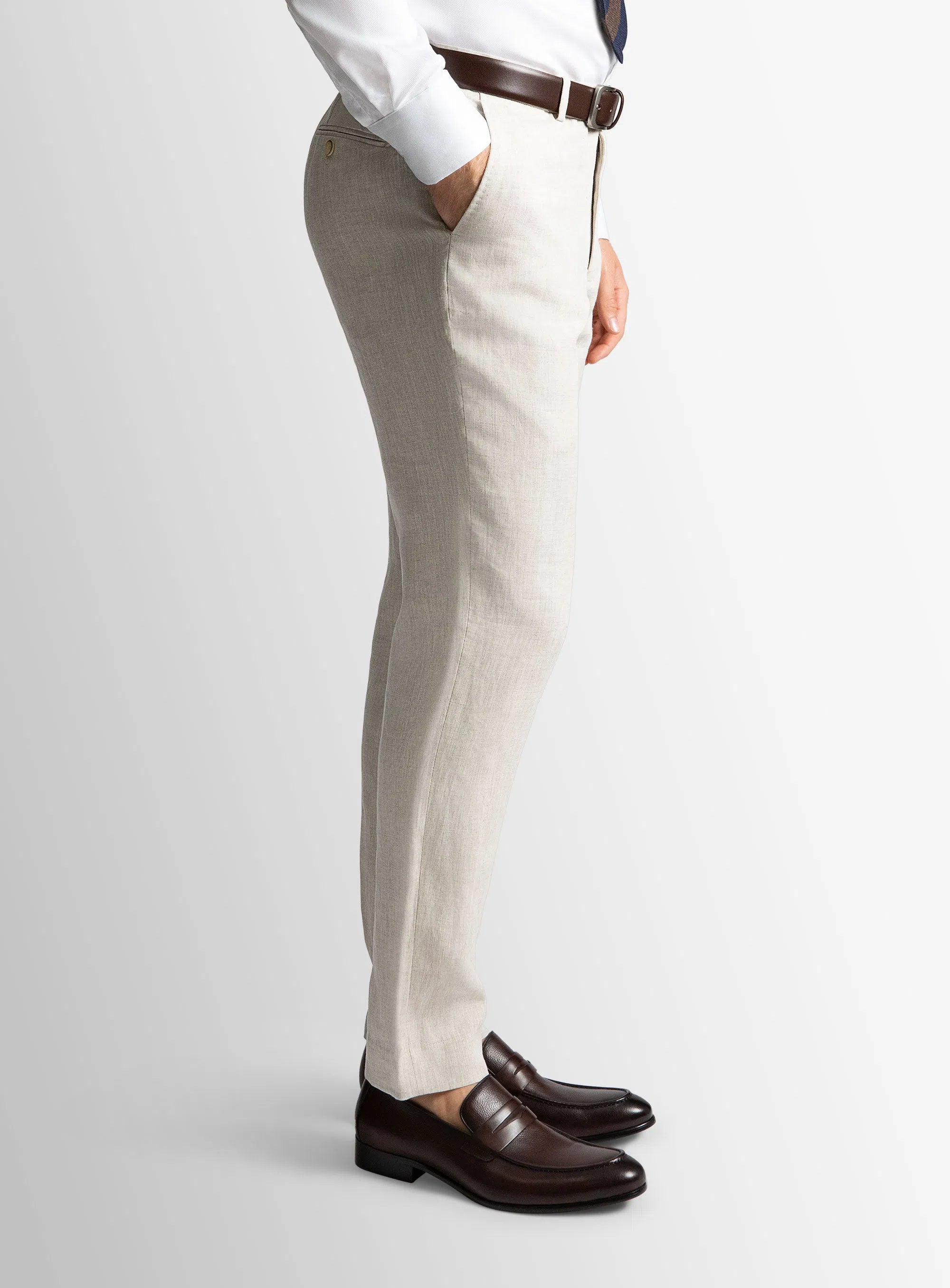 Venezia Sand Linen Trousers
