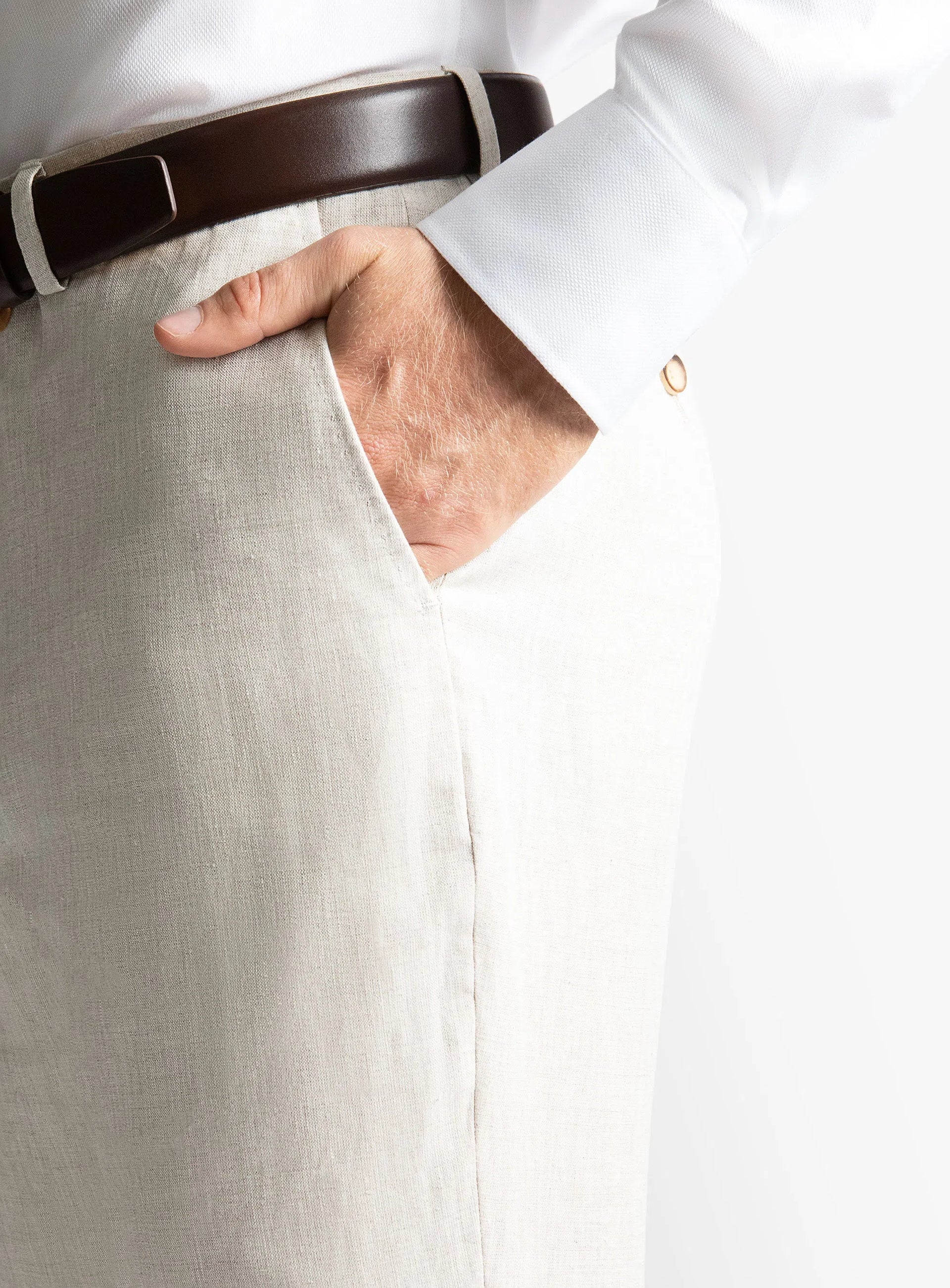Venezia Sand Linen Trousers