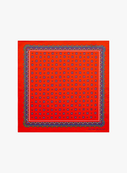 Vibrant Orange Motif Pocket Square