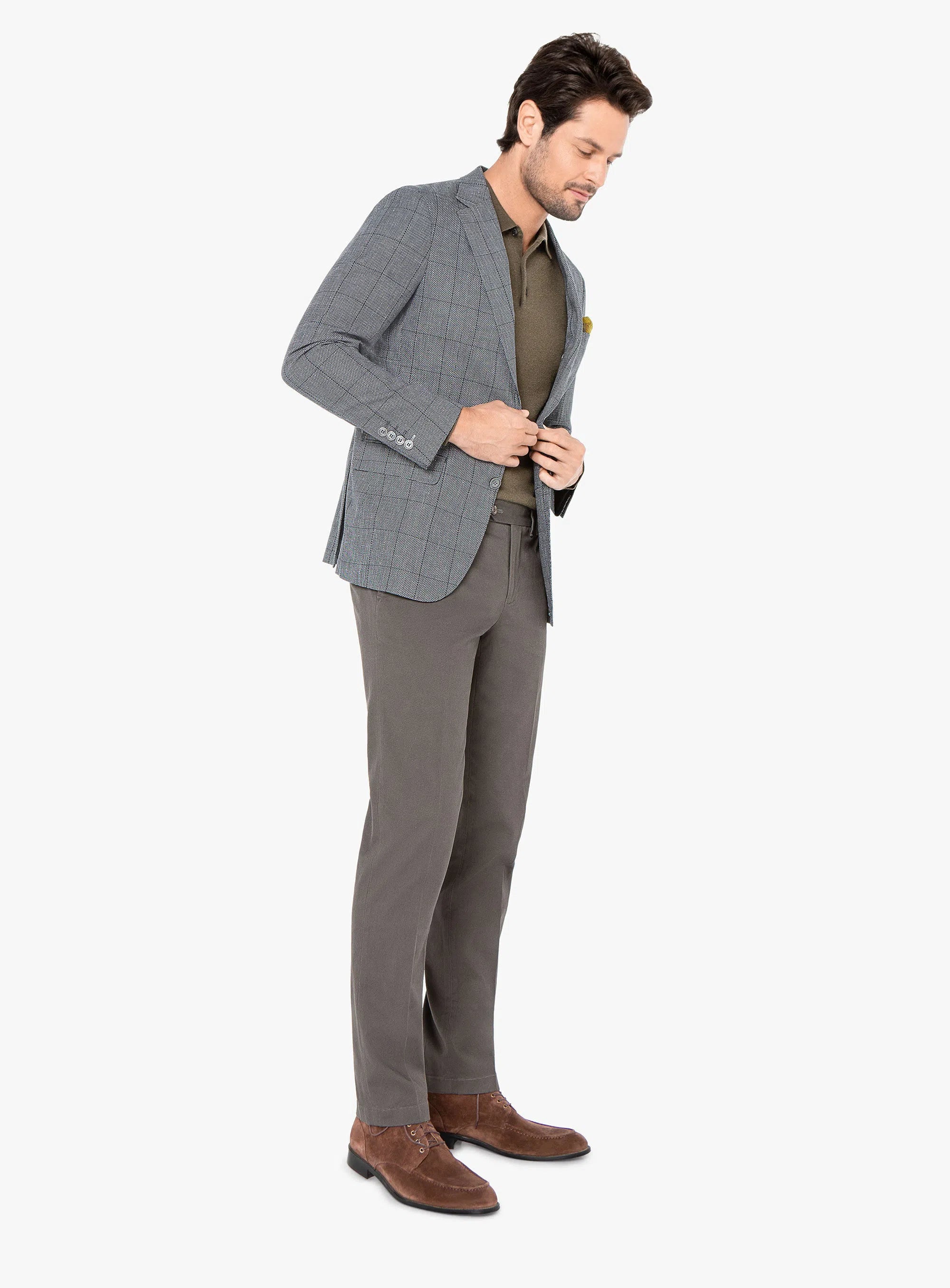 Vicenza Forest Green Overcheck Jacket