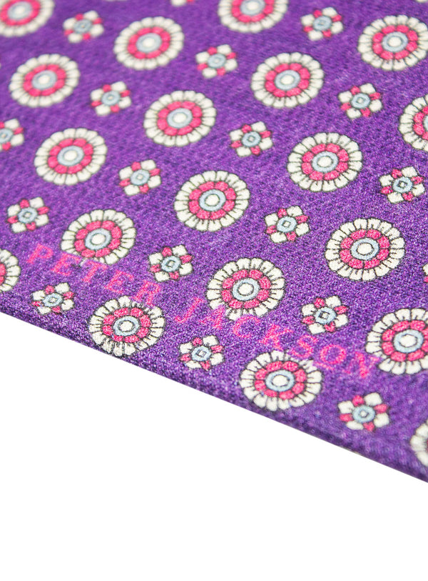 Violet Orbit Pocket Square