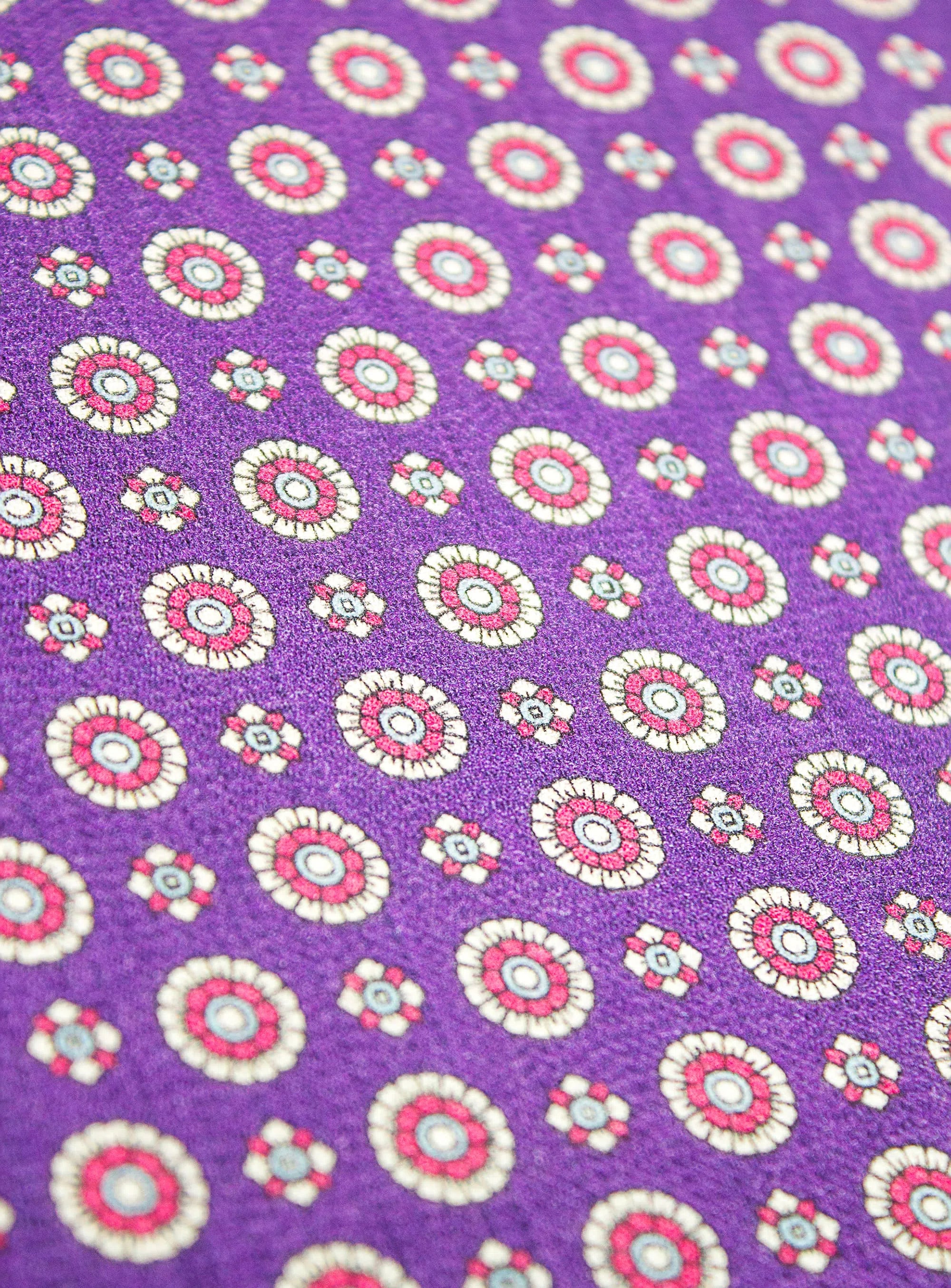 Violet Orbit Pocket Square