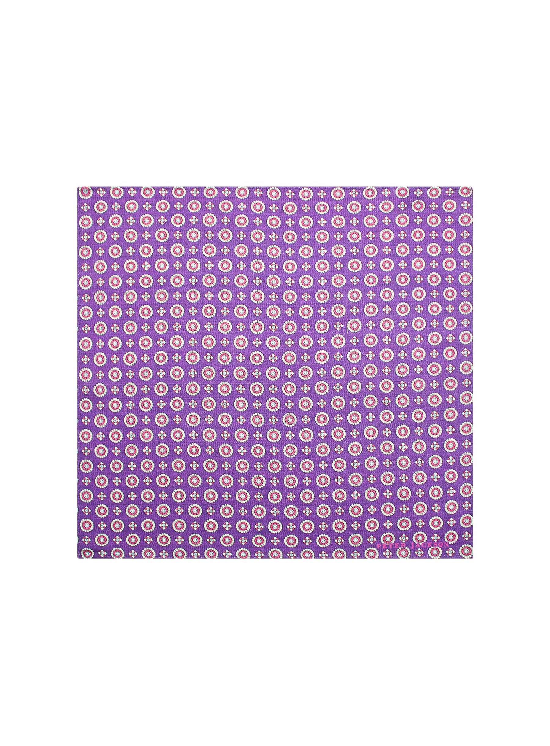 Violet Orbit Pocket Square