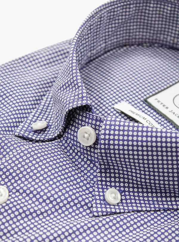 Vittoria Navy Dot print shirt