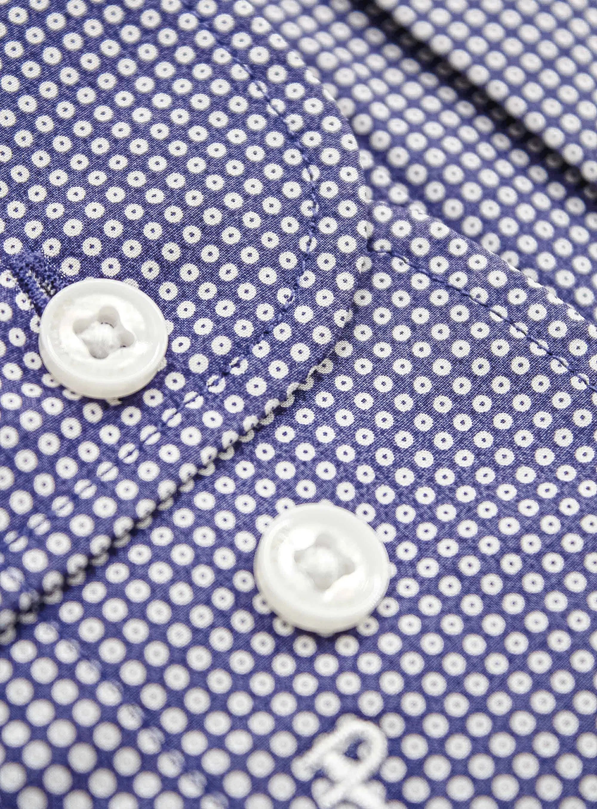 Vittoria Navy Dot print shirt