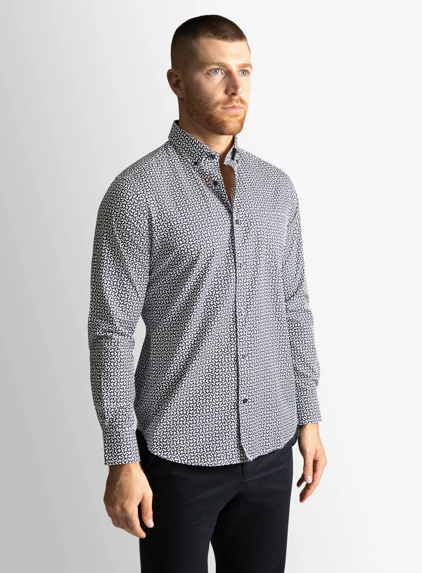 Vittoria Navy/White Geo Pattern Shirt