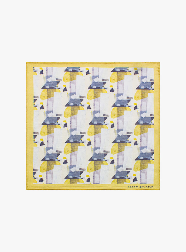 Yellow Abstract Pocket Square